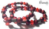 Cód. PU069 - Pulseira Bolinhas Pequenas - Vinho