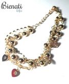 PU059 - Pulseira 3x1 com Pingente Coração